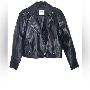 Abercrombie and Fitch Faux leather biker jacket